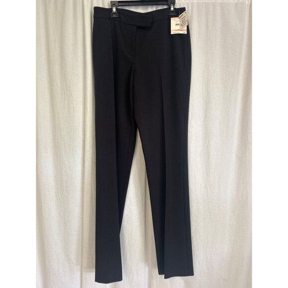 Anne Klein Flare Leg Pants Long Length Black Size 2 - Picture 7 of 8